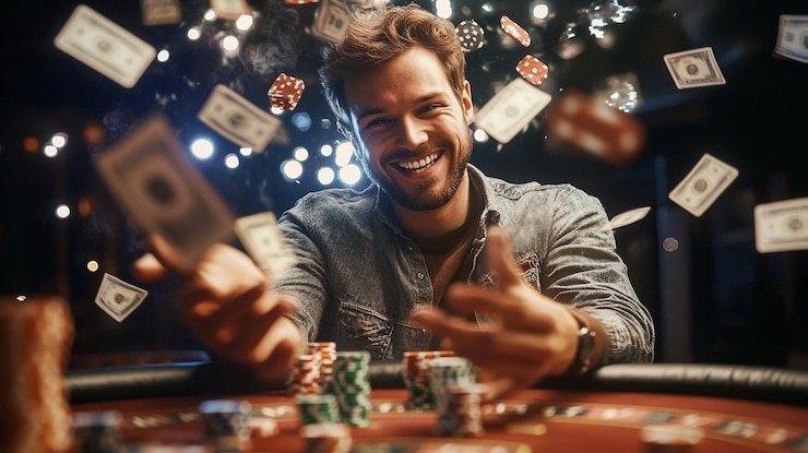 Antarmuka pemain Caribbean Stud Poker demoslot pg